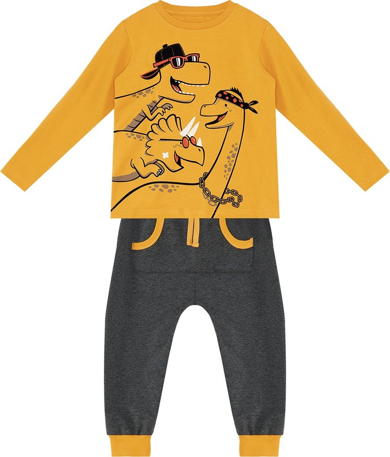 Denokids Cool Dinos Boy T-Shirt Pants Set  - Image 3