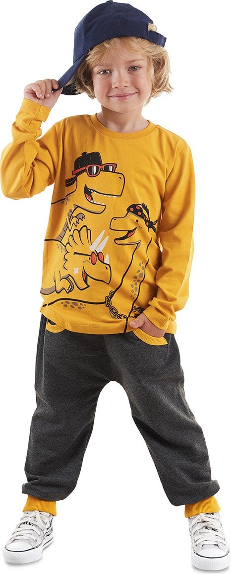 Denokids Cool Dinos Boy T-Shirt Pants Set  - Image 1