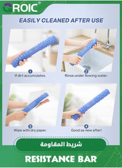 GROIC مجموعة من 3 قضبان ملتوية للعلاج الطبيعي، قضيب علاج مرفق التنس، قضيب تمارين مقاومة مرن للعلاج الطبيعي، تخفيف التهاب الأوتار وتعزيز قوة مرفق لاعبي الجولف  - Image 5