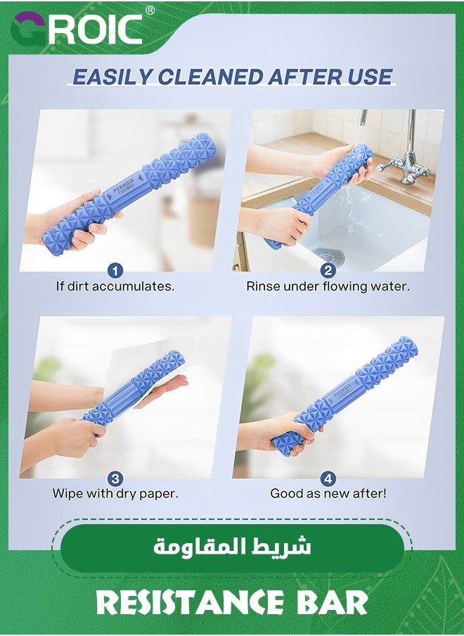 GROIC 3 Pack Twist Bars for Physical Therapy,Tennis Elbow Therapy Bar, Flexible Resistance Exercise Bar for Physical Therapy, Relieve Tendonitis & Enhances Golfers Elbow Strengthener Set  - Image 5