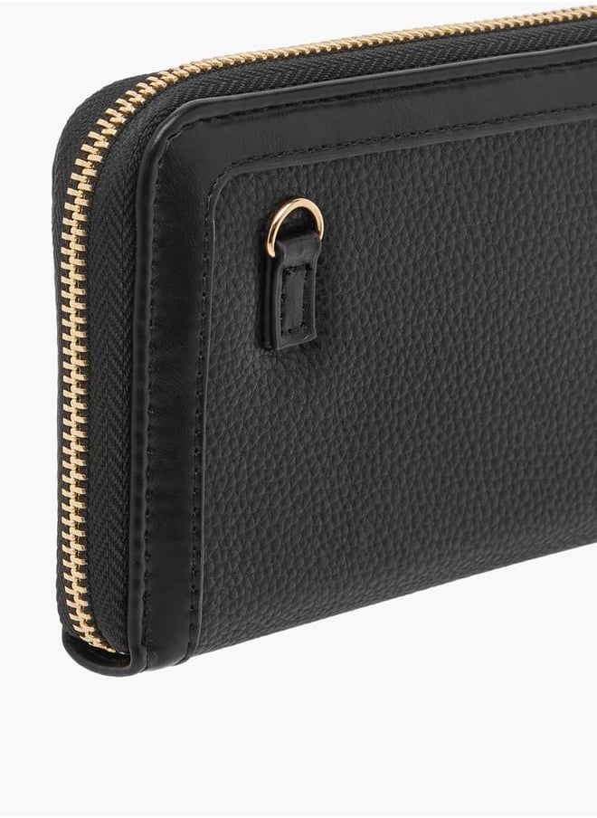 Flora Bella By Shoexpress Womens Textured Monogram Wallet With Zipper  - Image 5
