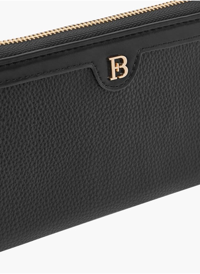 Flora Bella By Shoexpress Womens Textured Monogram Wallet With Zipper  - Image 4