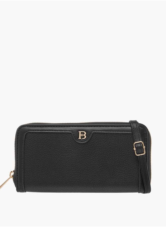 Flora Bella By Shoexpress Womens Textured Monogram Wallet With Zipper  - Image 1