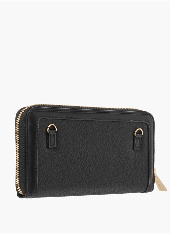 Flora Bella By Shoexpress Womens Textured Monogram Wallet With Zipper  - Image 3