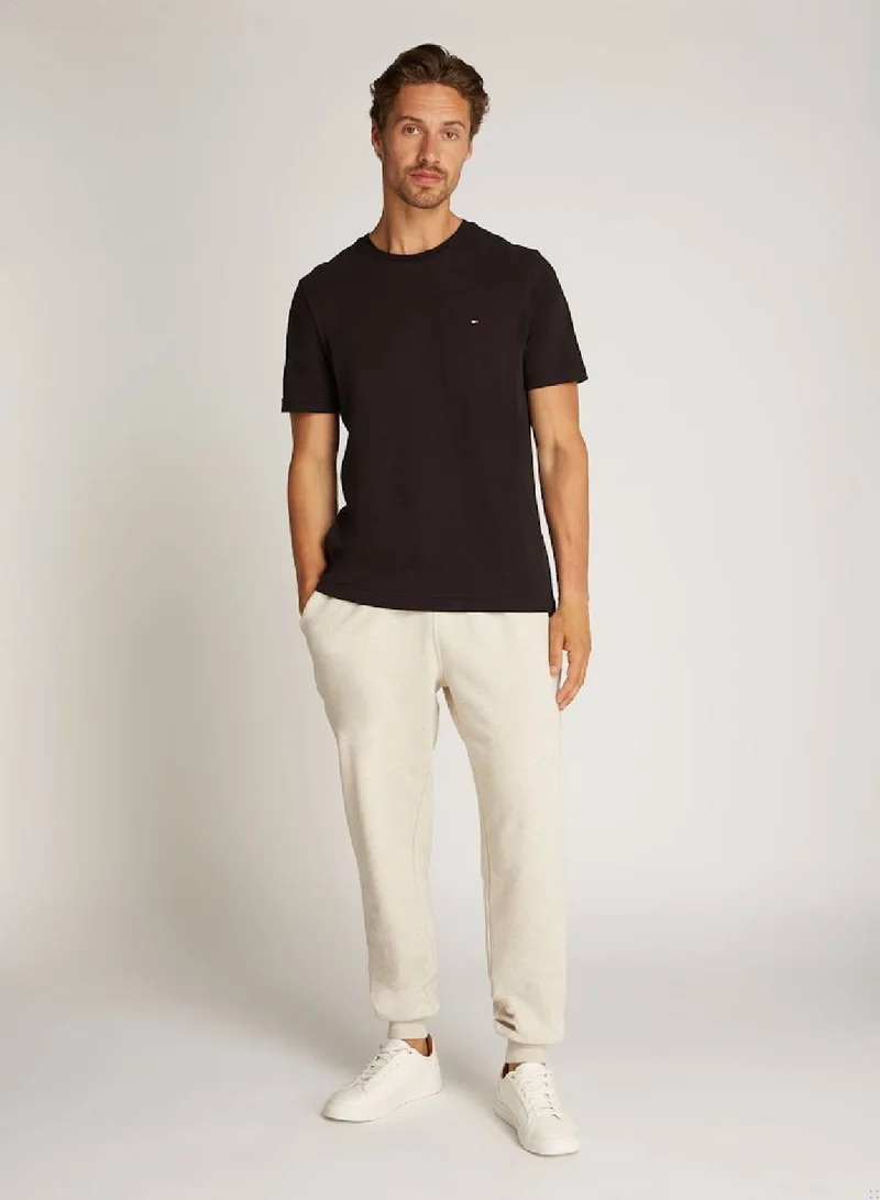 TOMMY HILFIGER Flag Embroidery Crew Neck T-Shirt
