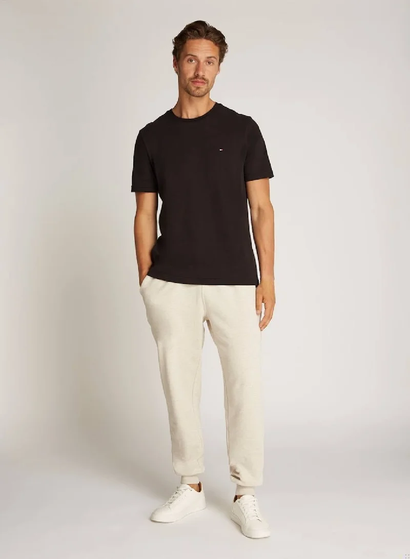 Tommy Hilfiger Black Flag Embroidery Crew Neck T-Shirt for Men | Best Price UAE