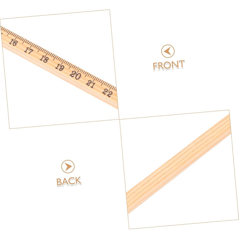 SMASOLO 15 قطعة مجموعة مساطر خشبية 30 سم أداة قياس أحادية الجانب للمدرسة والمكتب - Image 4