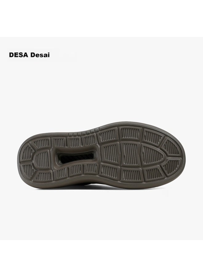 Desai President Flash Slip-on Vintage Fashion Casual Comfortable Men's Shoes Brown Size 44