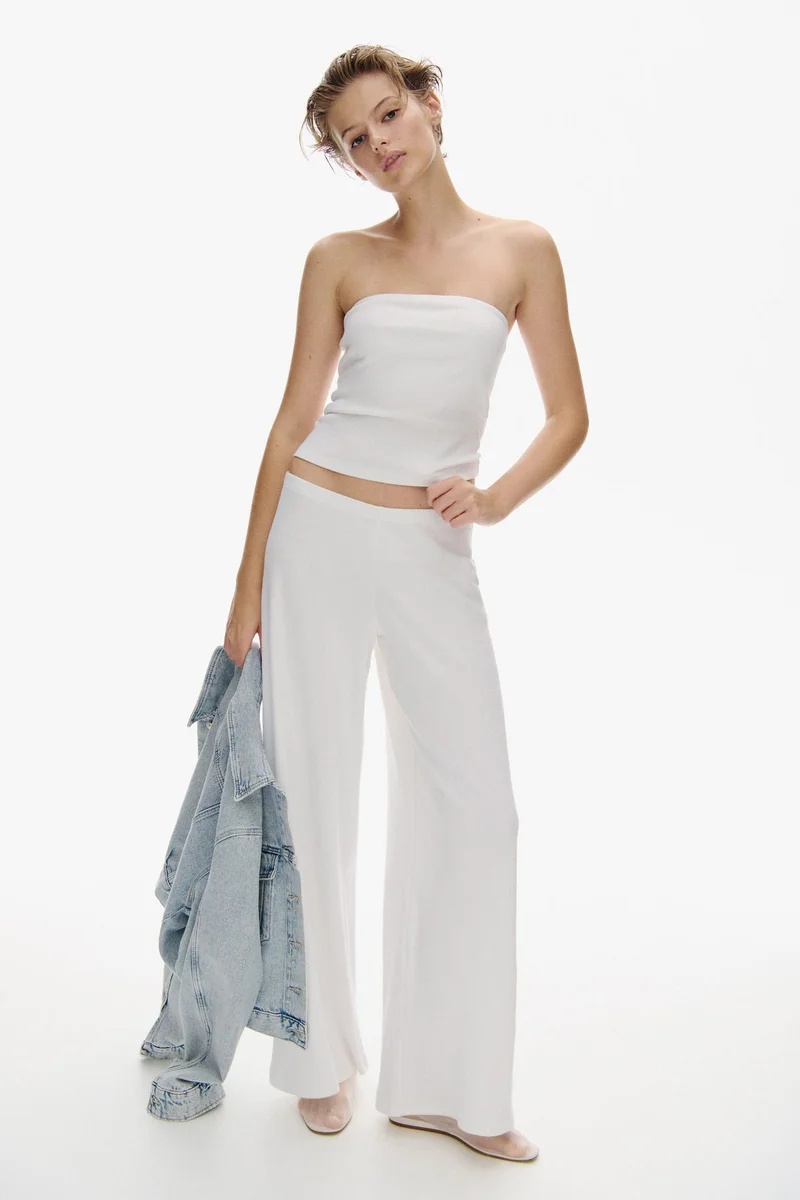 H&M 2-piece ribbed top and trousers set