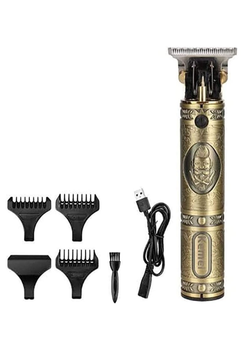 7-Piece Professional Adjustable Blade Clipper Set Gold/Black 64x30x40cm Gold - Image 2