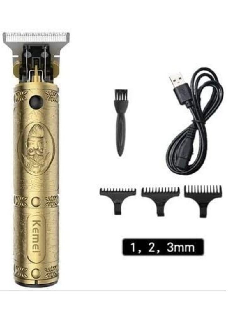 7-Piece Professional Adjustable Blade Clipper Set Gold/Black 64x30x40cm Gold - Image 3