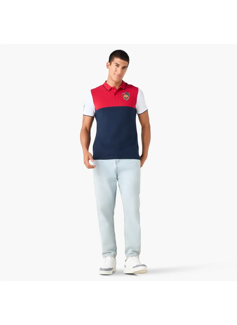 سبلاش فيڤ Embroidered Colourblock Polo T-shirt