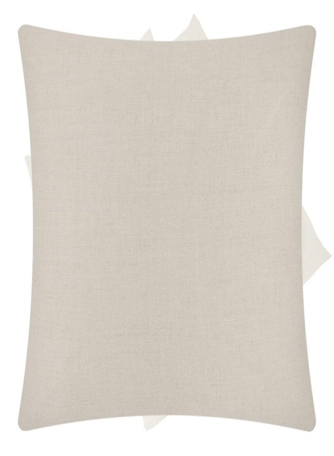 KINGROSE 3D Flower Throw Pillow Cover Home Decorative Pillow Case Handmade Cushion Cover for Couch Bedroom Sofa 18 x 18 Inches Beige - Image 3