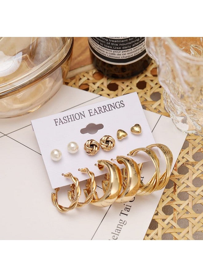 YouBella Fashion Jewellery Gold Plated Ear rings Combo of Earrings for Girls and Women (Style 1) - Image 5