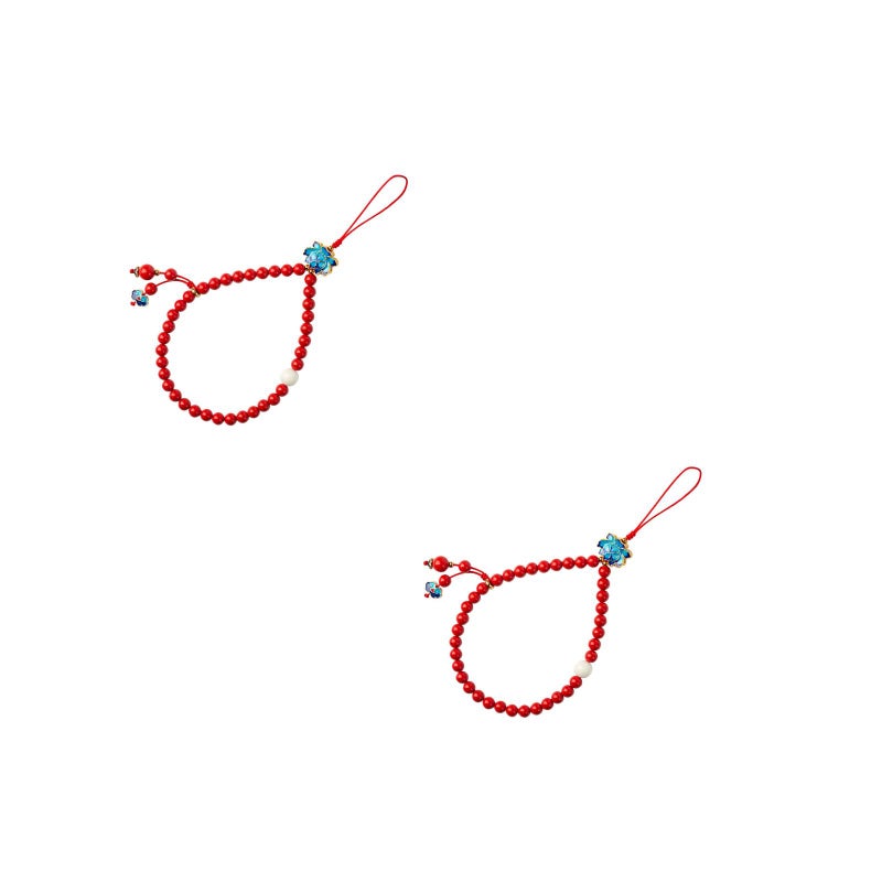 2pcs Mobile Phone Shell Chain Pendant Short Lanyard Mobile Phone Chain - Image 1