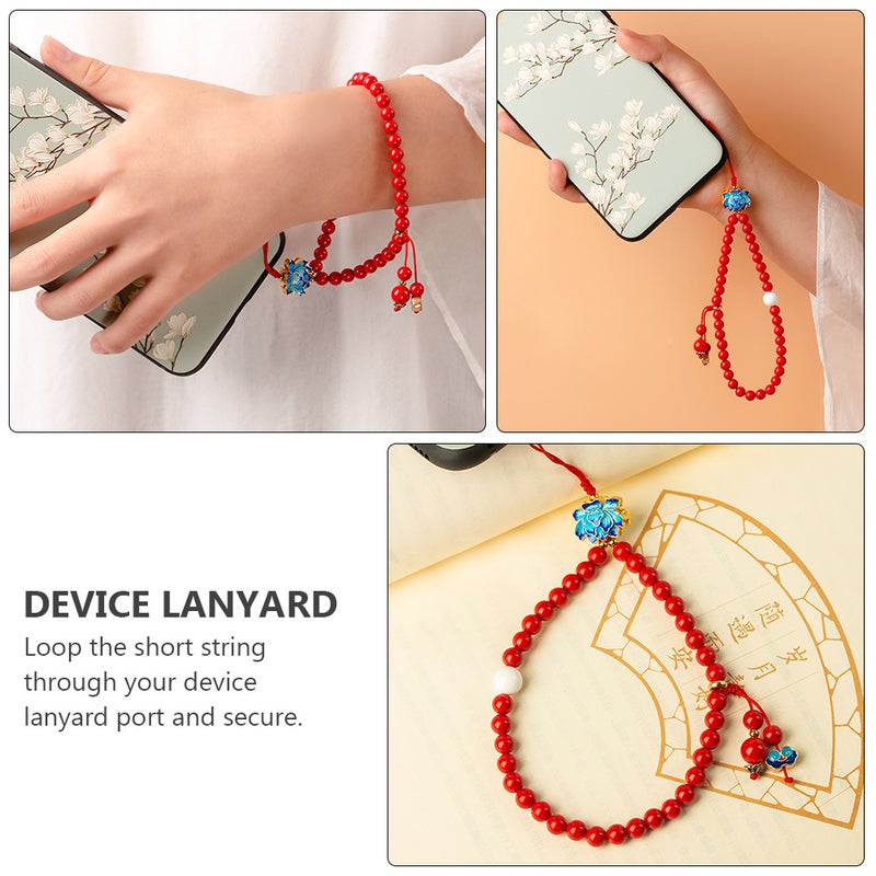 2pcs Mobile Phone Shell Chain Pendant Short Lanyard Mobile Phone Chain - Image 2