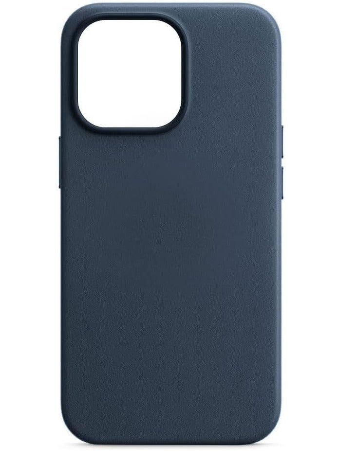 CATANES iPhone 14 Pro Case and Cover Leather Case with Mag safe Blue - Image 4