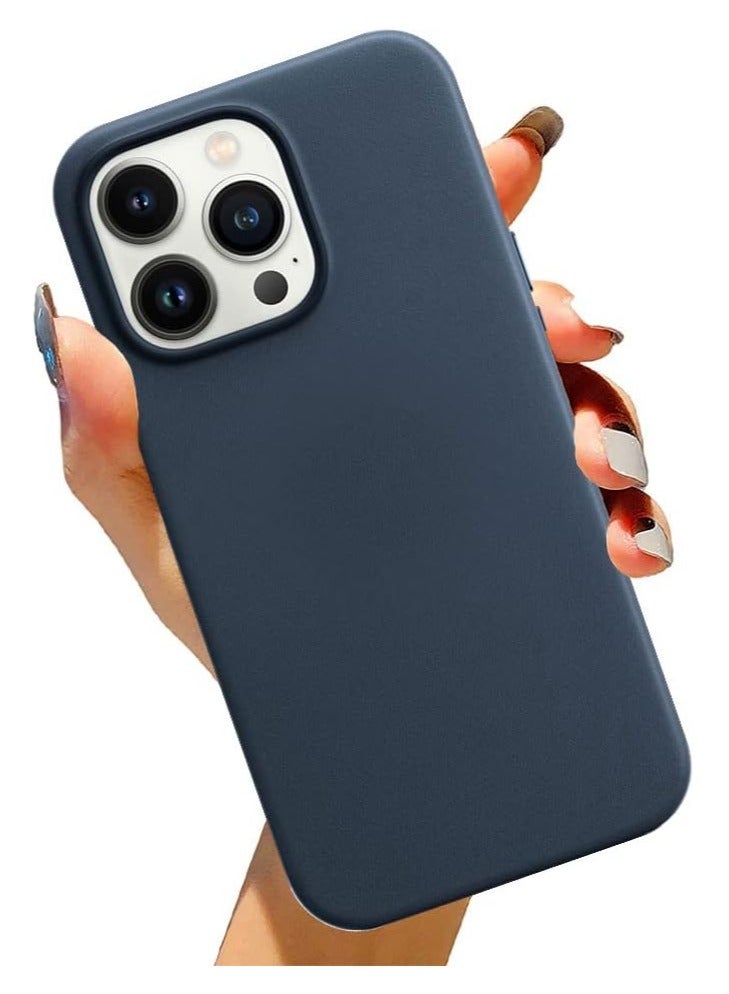 CATANES iPhone 14 Pro Case and Cover Leather Case with Mag safe Blue - Image 3