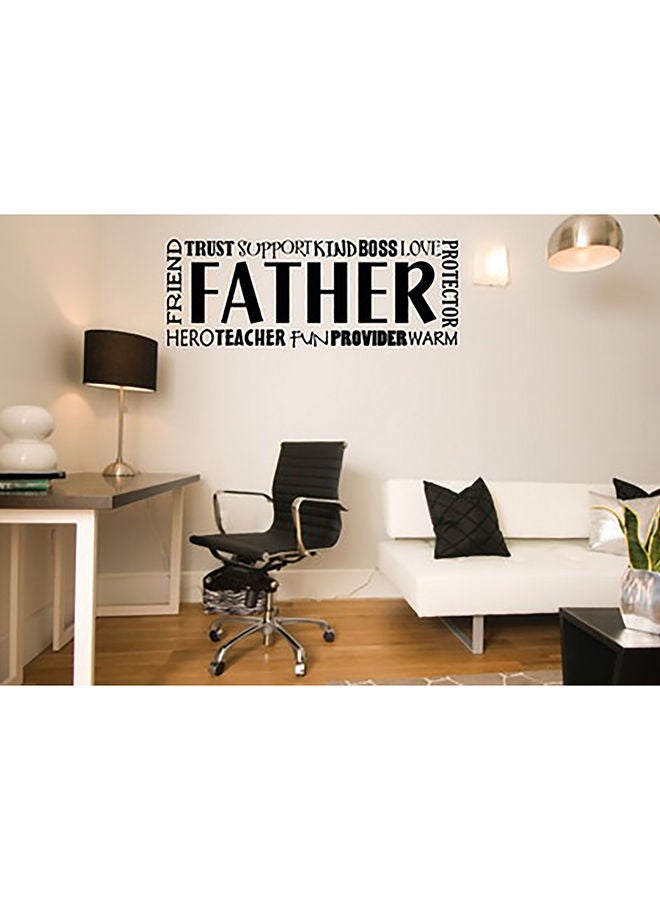 NIBEMINENT Father Quote Wall Sticker Black 80x45cm