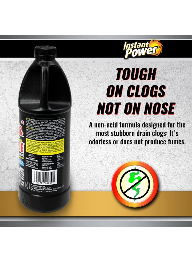 Instant Power Instant Power Hair and Grease Drain Opener Multipurpose Liquid Drain Cleaner and Clog Remover, Odorless, Ready to Use, 33.8 Oz, 1 Liter  - Image 4