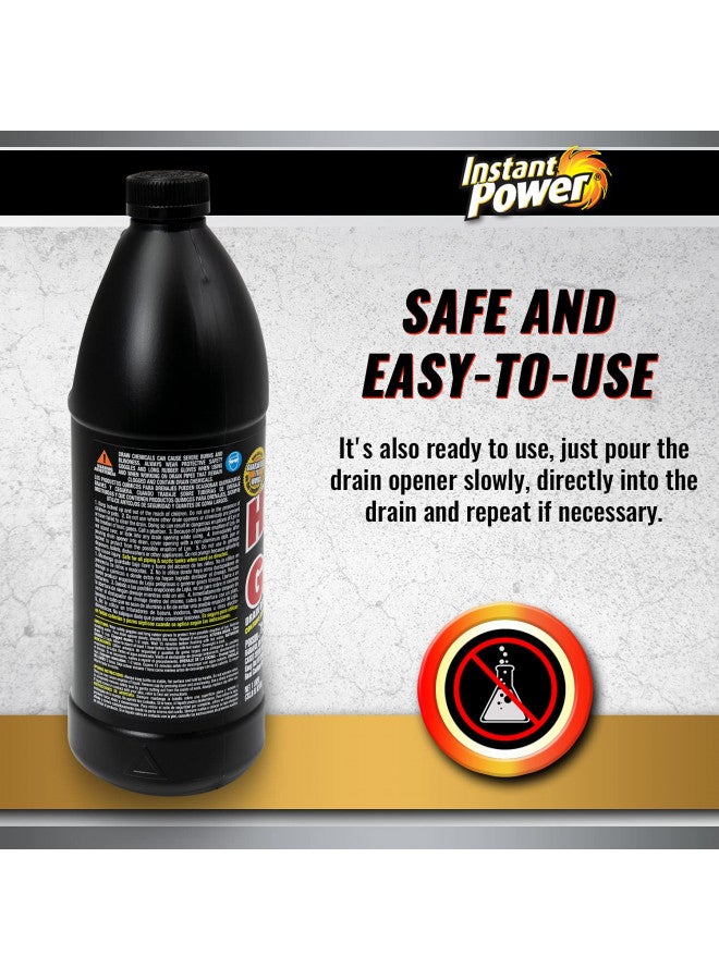 Instant Power Instant Power Hair and Grease Drain Opener Multipurpose Liquid Drain Cleaner and Clog Remover, Odorless, Ready to Use, 33.8 Oz, 1 Liter  - Image 5