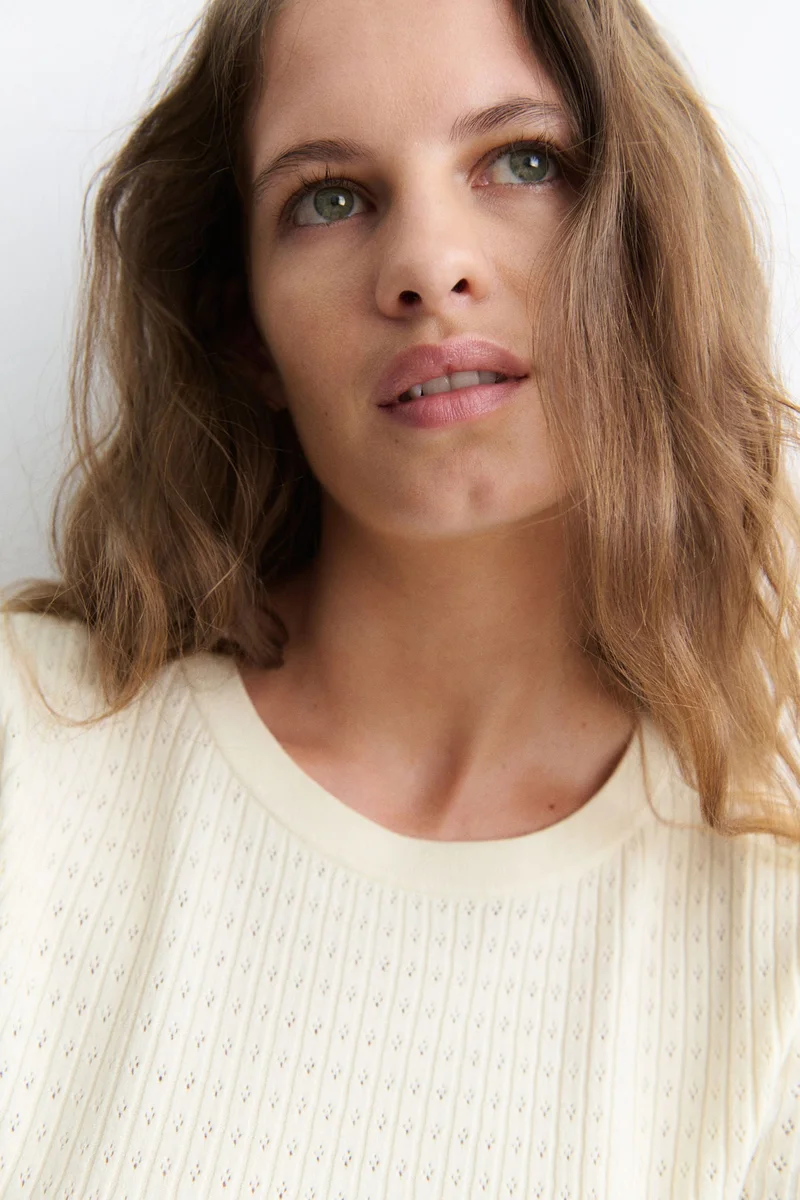 H&M Pointelle-Knit T-Shirt