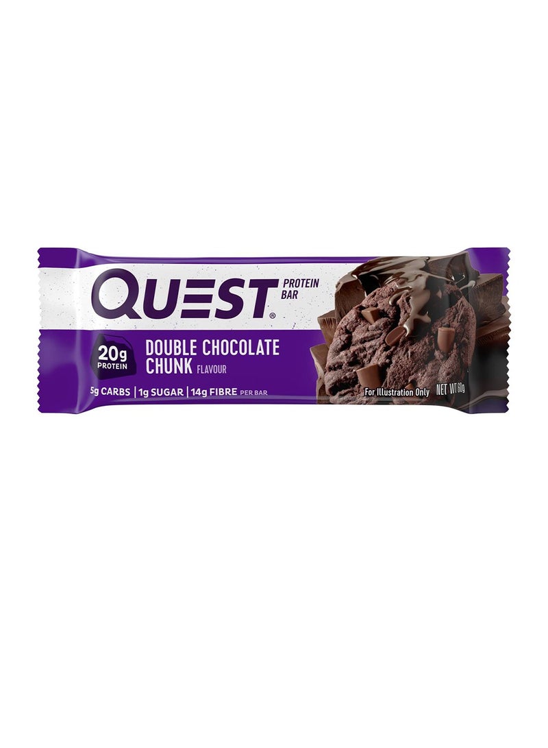 Quest Protein Bar Double Chocolate Chunk  60g Pack of 12 - Image 3