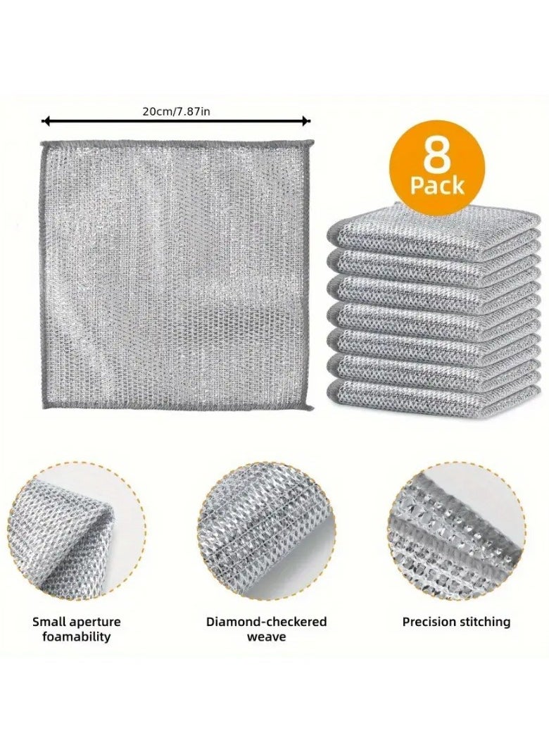 Rozino Stainless Steel Wire Dishwashing Cloth, Oil-free Kitchen Special Golden Wire Cleaning Ball, Wear-resistant Pot And Bowl Cleaning Artifact, Multi-functional And Stylish Dishwashing Cloth, Durable And Practical Dishwashing Cloth.  - Image 2