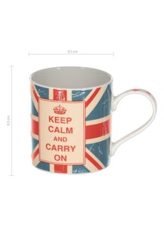 Keep Calm and Carry On Coffee Tea Mug Cup, White and Blue and Red - pzsku/ZE6EFE300596940A85219Z/45/_/1728397120/2bbe0fda-81c4-4332-b4d1-4fe8926040a0