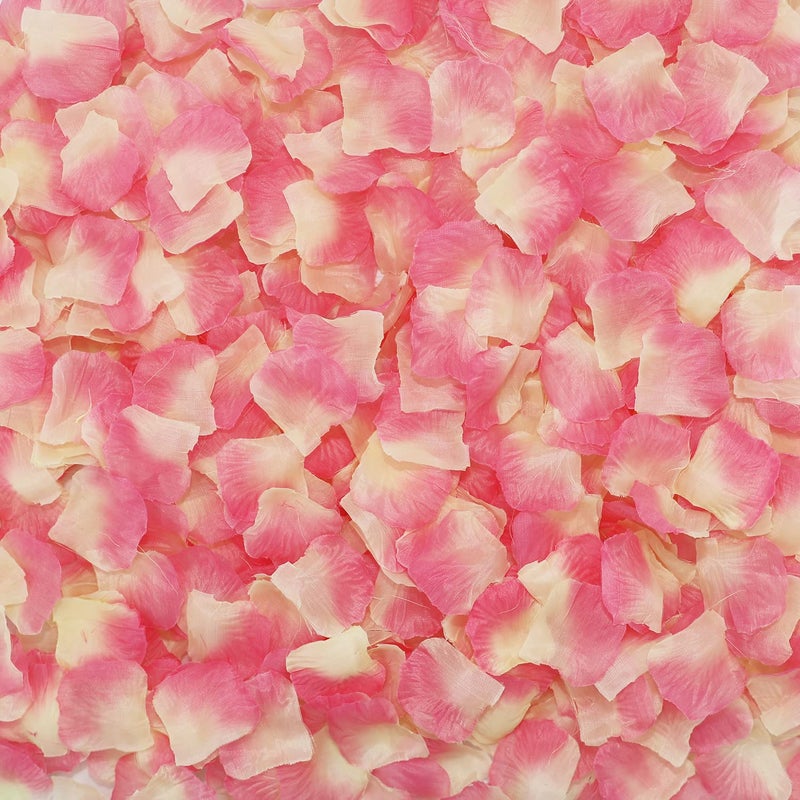 CODE FLORIST 1500 PCS Silk Rose Petals for Valentine's Day Fake Rose Petals for Romantic Night Wedding Proposal Anniversary Flower Decorations(Separated Scented Champagne Pink) - Image 1