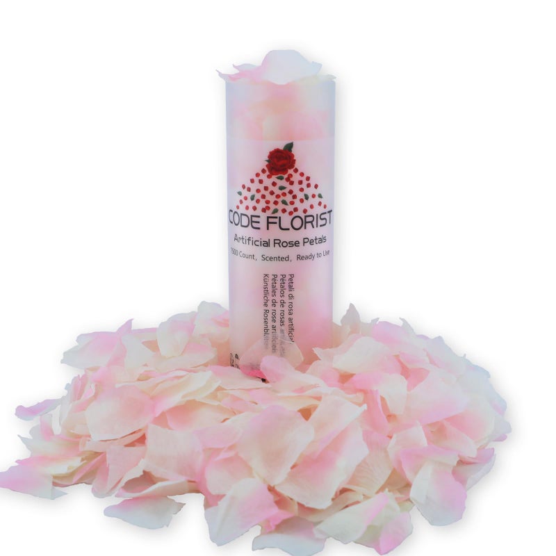 CODE FLORIST 1500 PCS Silk Rose Petals for Valentine's Day Fake Rose Petals for Romantic Night Wedding Proposal Anniversary Flower Decorations(Separated Scented Champagne Pink) - Image 2