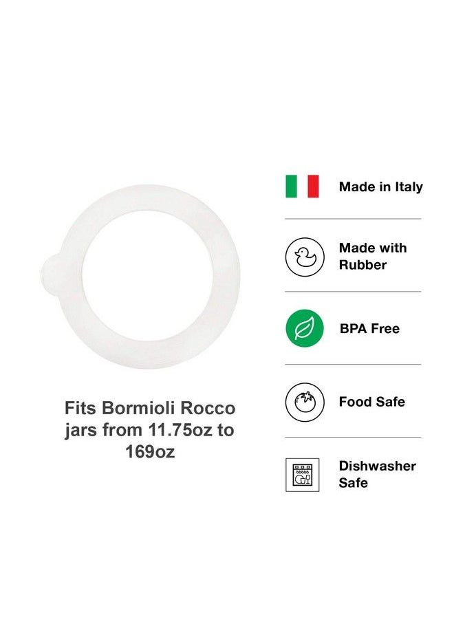 Bormioli Rocco - Jar Replacement Gaskets (Set Of 6): 3.5’’ Diameter Fido Jar Compatible Food Grade Rubber Leakproof Sealing Rings For Standard Sized Mouth Canning And Storage Containers - Image 1
