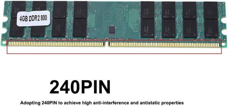 وحدة ذاكرة DDR2 بسعة كبيرة 4 جيجابايت، تردد 800 ميجاهرتز لنقل بيانات سريع، ذاكرة وصول عشوائي DDR2 4 جيجابايت لـ - Image 2