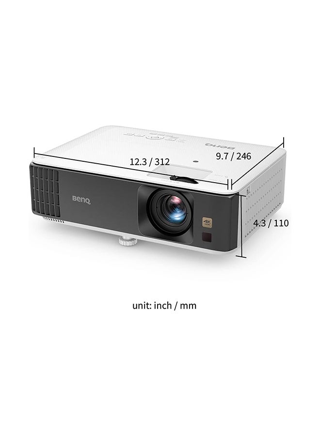 BenQ TK700 UHD HDR 4K Projector, 3200 Lumens Console Gaming Projector, 5W Speakers Home Theatre, 60Hz/16.7 ms @ 4K And 240Hz/4ms @ Full HD Input Lag For Games, Home Cinema And Sports, Projector 4K TK700 White & Brown - Image 3