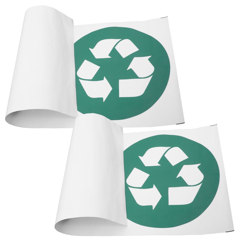 2 Sheets Trash Can Sticker Garbage Label Self-adhesive Trash Can Waste Sorting Sticker - Image 1