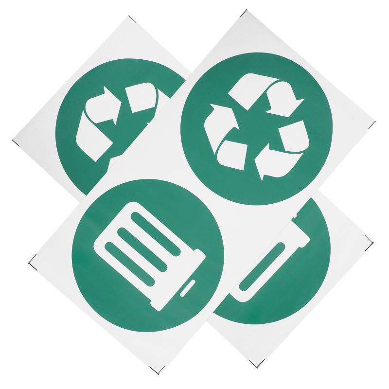 2 Sheets Trash Can Sticker Garbage Label Self-adhesive Trash Can Waste Sorting Sticker - Image 3