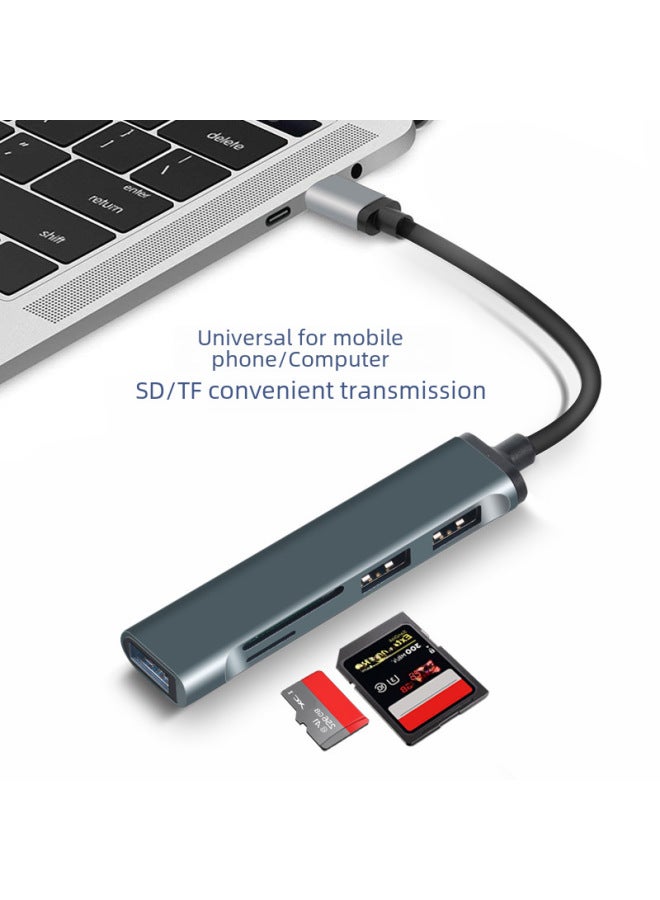 نيوترل ملحق USB 3.0 مقسم بخمس منافذ - محور نوع C من سبائك الألومنيوم - محور توسيع خارجي للحاسوب - Image 4