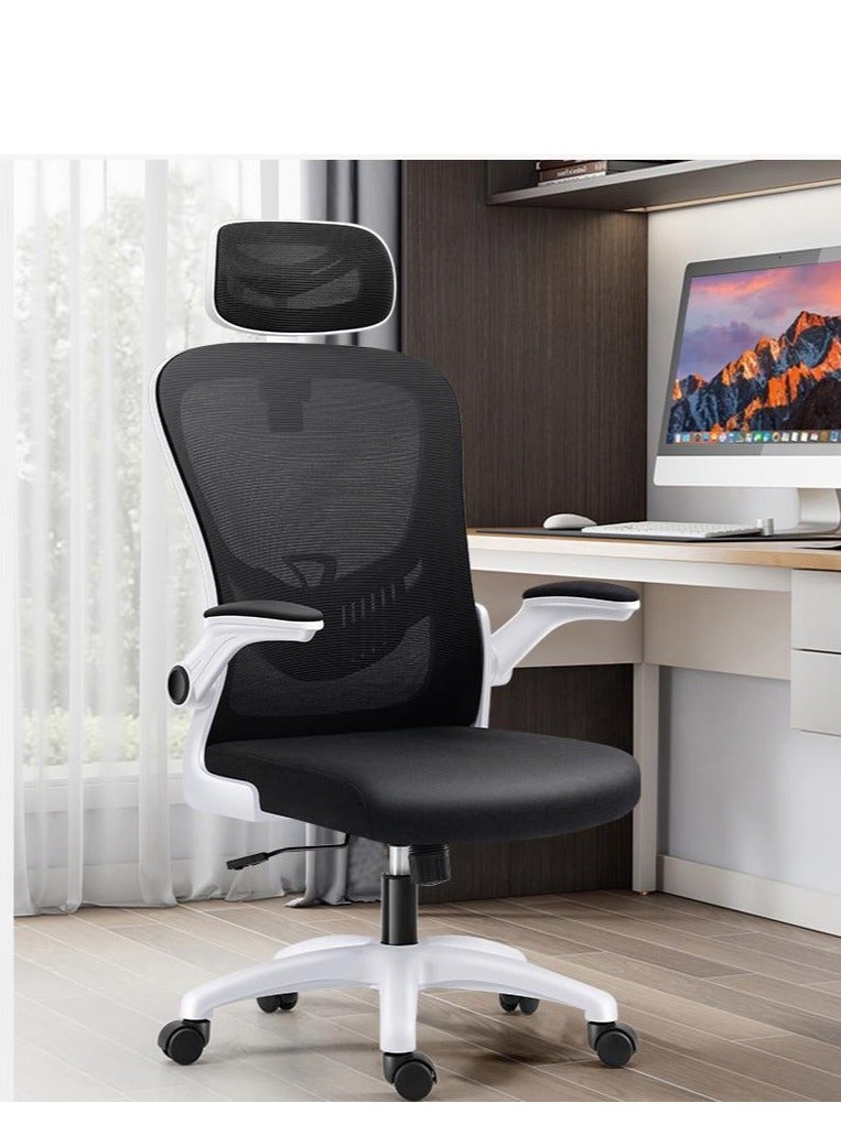 Golden Office Chair Ergonomic Desk Chair, High Back Gaming Chair, Big and Tall Reclining chair Comfy Home Office Desk Chair Lumbar Support Breathable Mesh Computer Chair Adjustable Armrests(V3-Black) - Image 2