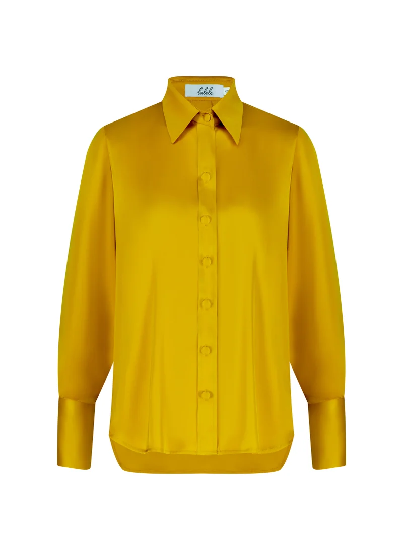 لا لي لي Golden Rod Satin Shirt