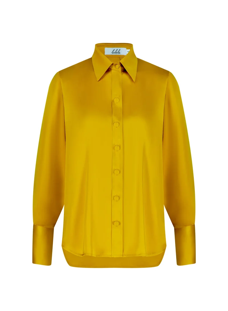 لا لي لي Golden Rod Satin Shirt