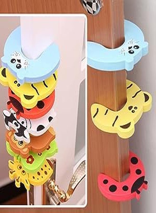 BOTIST Animal Finger Door Stopper, Cartoon Animal Cushion Children Safety Foam Door Stopper Childproof Door Stoppers Curve Shaped Door Stopper (Pack of 6) - Image 5
