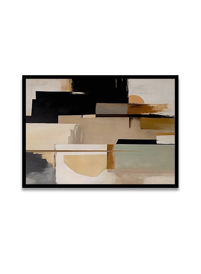 Marktna Canvas Wall Art For Wall Decoration Abstract Design With A Hollow Black Frame Size 120x80cm One Piece - Image 2