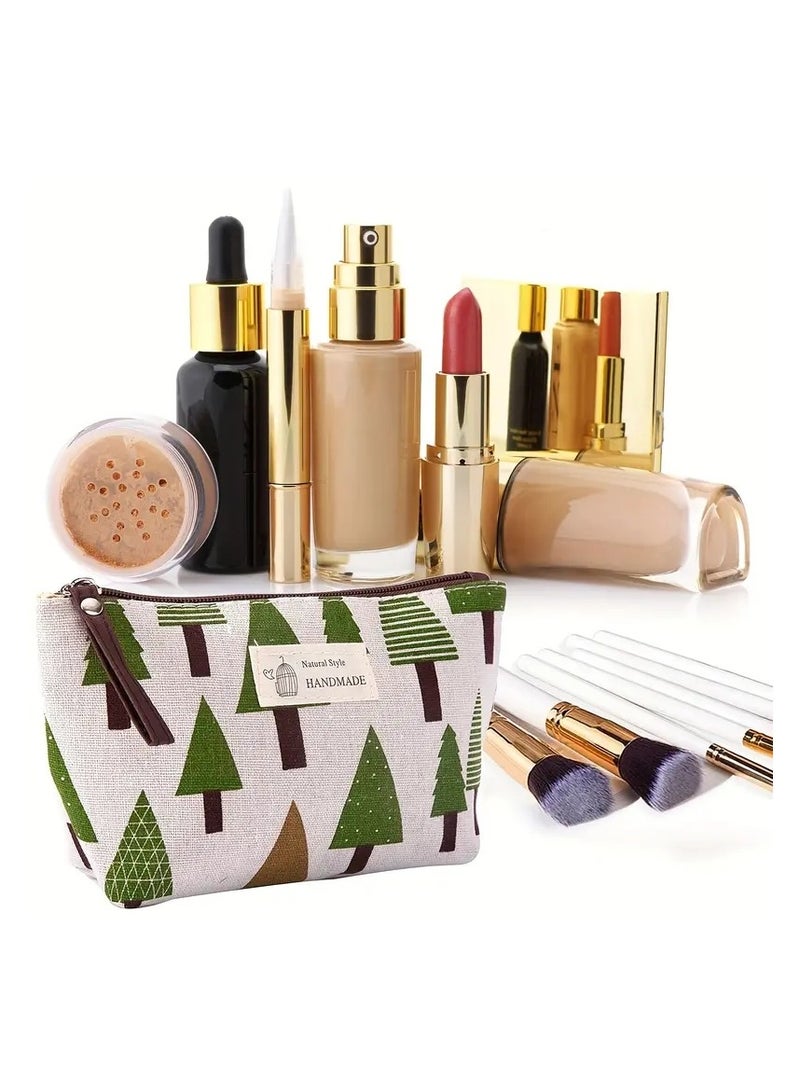 ORiTi Small & Roomy Canvas Cosmetic Bag: The Perfect Travel Makeup Bag for All Your Toiletries - Grey - Image 3