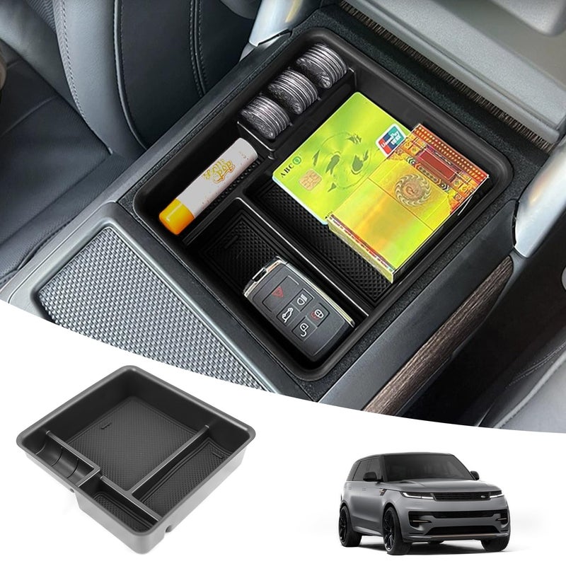 EVGoXMods Center Console Organizer Compatible with Land Rover Range Rover SportVogue 2025 2024 2023 ONLY for No Refrigerator Version Armrest Storage Box Insert Tray Interior Accessories
