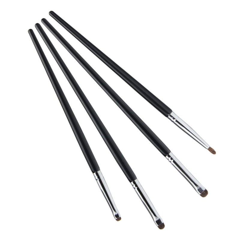 FAVOMOTO Fine Precision Eyeliner Brush Set 4pcs Small Makeup Brush Kit with Premium Horse Hair for Detailed Eye Makeup and Eyeliner Application - Image 1