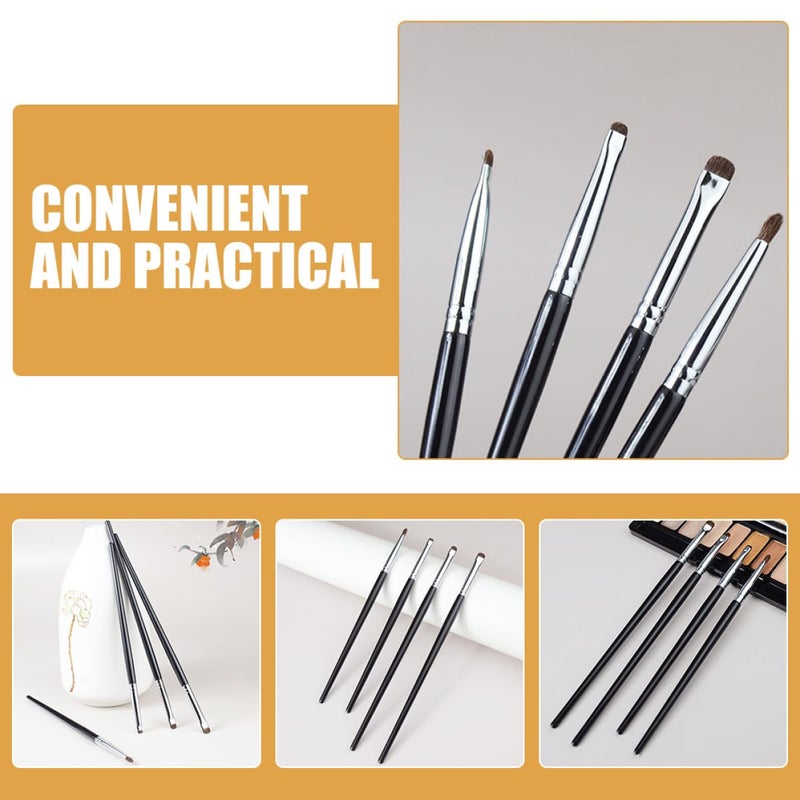 FAVOMOTO Fine Precision Eyeliner Brush Set 4pcs Small Makeup Brush Kit with Premium Horse Hair for Detailed Eye Makeup and Eyeliner Application - Image 4