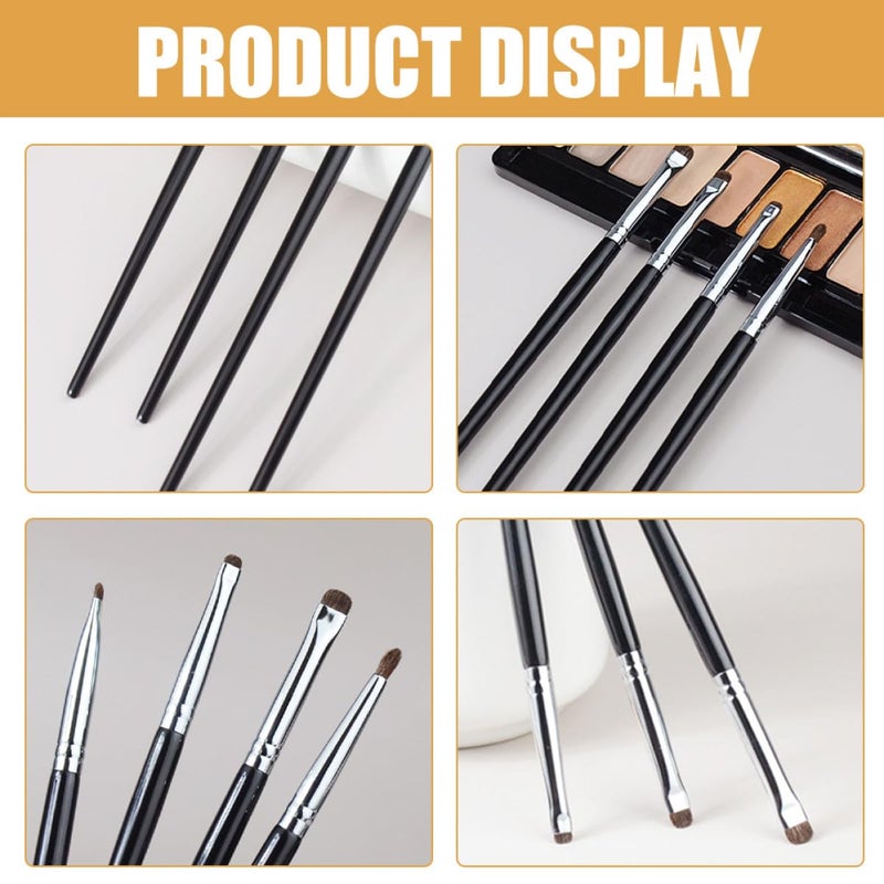FAVOMOTO Fine Precision Eyeliner Brush Set 4pcs Small Makeup Brush Kit with Premium Horse Hair for Detailed Eye Makeup and Eyeliner Application - Image 5
