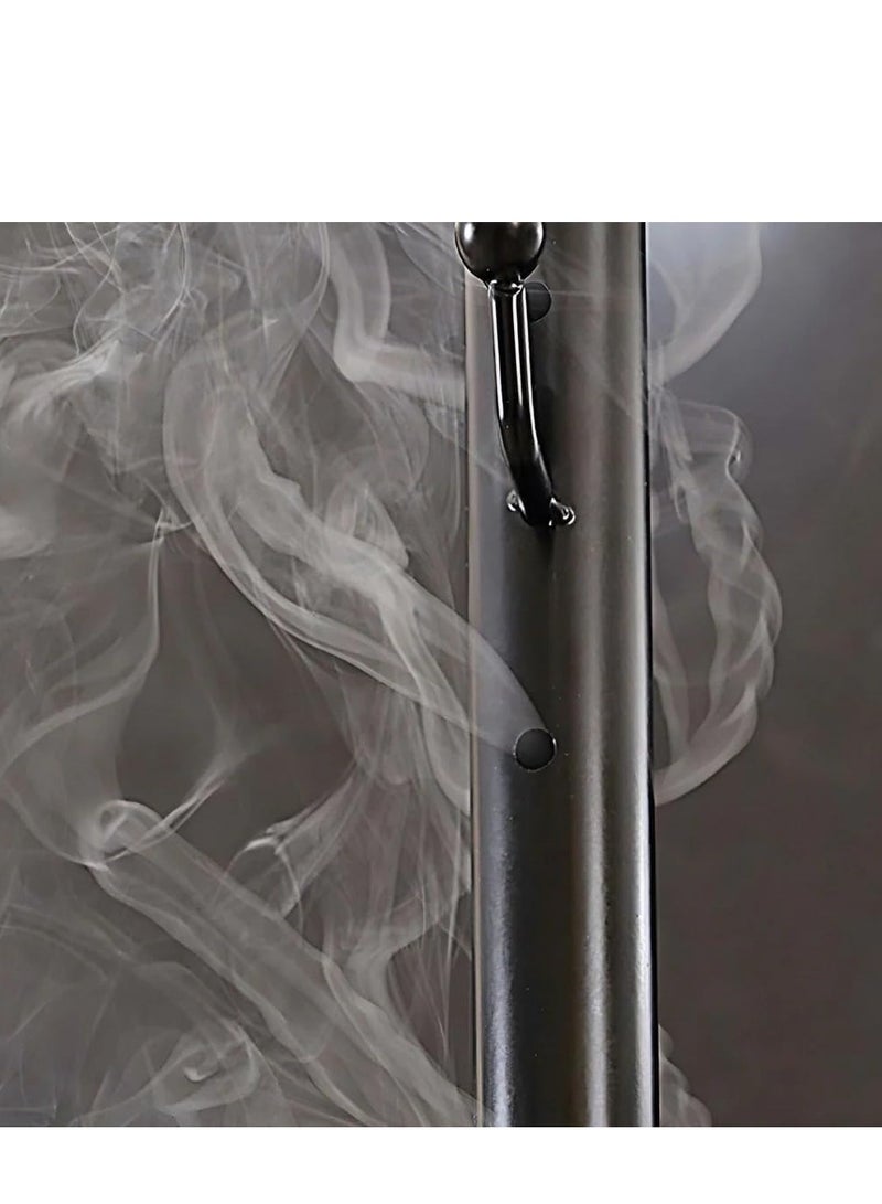 MUNTAQI حامل بخور عمودي فاخر للملابس – 175 سم حامل بخور على طراز جهاز بخار الملابس مع خطافات من الفولاذ المقاوم للصدأ – شماعة عطرية للعباءة، الثوب، العباءة، الشالات، الجلابية وبخار العطور - Image 2