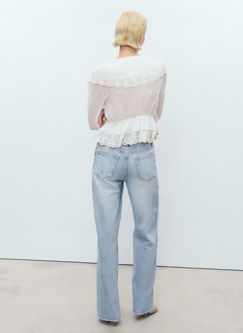 MANGO Danila Wide-Leg High-Rise Jeans  - Image 2