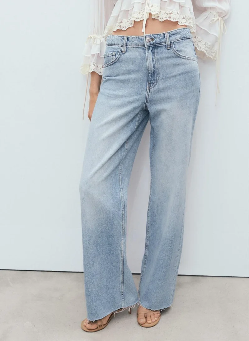 MANGO Danila Wide-Leg High-Rise Jeans